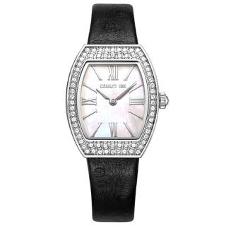 ΡΟΛΟΙ CERRUTI  CIWLA0043401 CERRUTI Calliano Crystals Black Leather Strap