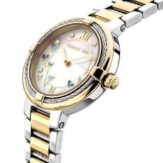 ΡΟΛΟΙ CERRUTI  CIWLG0008303 CERRUTI Gardena Crystals Two Tone Stainless Steel Bracelet