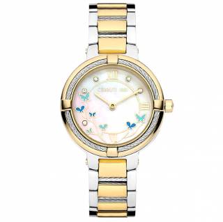 ΡΟΛΟΙ CERRUTI  CIWLG0008303 CERRUTI Gardena Crystals Two Tone Stainless Steel Bracelet