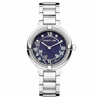 ΡΟΛΟΙ CERRUTI  CIWLG0008304 CERRUTI Gardena Crystals Silver Stainless Steel Bracelet