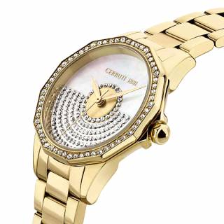 ΡΟΛΟΙ CERRUTI  CIWLG0008902 CERRUTI Jesina Crystals Gold Stainless Steel Bracelet