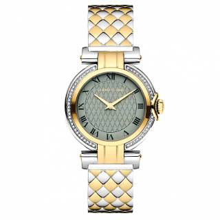 ΡΟΛΟΙ CERRUTI  CIWLG0012001 CERRUTI Sesia Crystals Two Tone Stainless Steel Bracelet