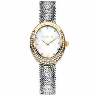 ΡΟΛΟΙ CERRUTI  CIWLG0012503 CERRUTI Nemi Crystals Silver Fabric Strap