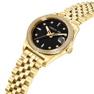 ΡΟΛΟΙ CERRUTI  CIWLG0043301 CERRUTI Baccio Crystals Gold Stainless Steel Bracelet