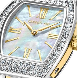 ΡΟΛΟΙ CERRUTI  CIWLG0052003 CERRUTI Calliano Crystals Two Tone Stainless Steel Bracelet