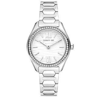 ΡΟΛΟΙ CERRUTI CIWLG2205401 CERRUTI Bretagna Crystals Silver Stainless Steel Bracelet