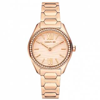 ΡΟΛΟΙ CERRUTI CIWLG2205402 CERRUTI Bretagna Crystals Rose Gold Stainless Steel Bracelet