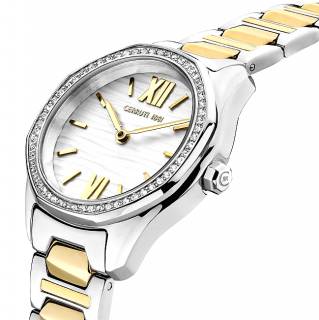 ΡΟΛΟΙ CERRUTI CIWLG2205404 CERRUTI Bretagna Crystals Two Tone Stainless Steel Bracelet