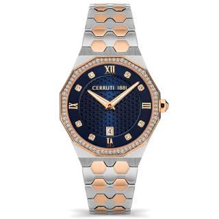 ΡΟΛΟΙ CERRUTI CIWLH2115203 CERRUTI Jesina Crystals Two Tone Stainless Steel Bracelet