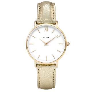 ΡΟΛΟΙ CLUSE  CL30036 CLUSE Minuit Gold Leather Strap