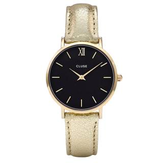 ΡΟΛΟΙ CLUSE  CL30037 CLUSE Minuit Gold Leather Strap