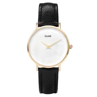 ΡΟΛΟΙ CLUSE  CL30048 CLUSE Minuit Black Leather Strap