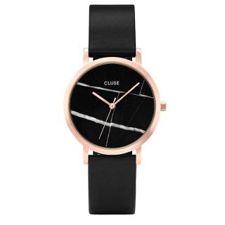 ΡΟΛΟΙ CLUSE  CL40104 CLUSE La Roche Marble Black Leather Strap