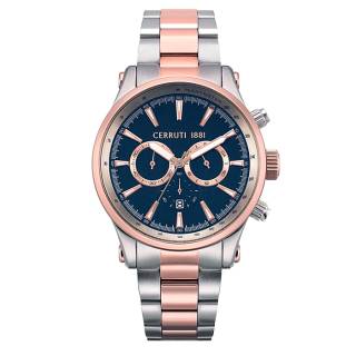 ΡΟΛΟΙ CERRUTI  CRA21210 CERRUTI Lavarone Chronograph Two Tone Stainless Steel Bracelet