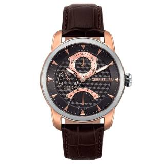 ΡΟΛΟΙ CERRUTI  CRA21603 CERRUTI Tesero Brown Leather Strap