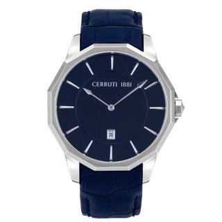 ΡΟΛΟΙ CERROUTI CRA21902 CERRUTI Molveno Blue Leather Strap