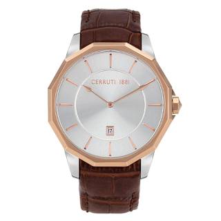 ΡΟΛΟΙ CERROUTI CRA21903 CERRUTI Molveno Brown Leather Strap