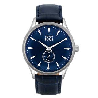 ΡΟΛΟΙ CERRUTI  CRA24004 CERRUTI Clusone Blue Leather Strap