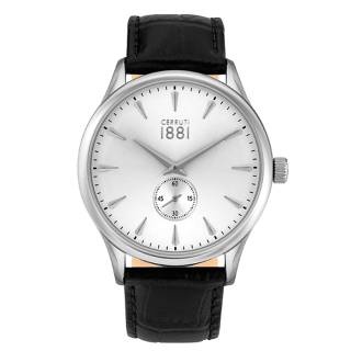 ΡΟΛΟΙ CERRUTI  CRA24005 CERRUTI Clusone Black Leather Strap