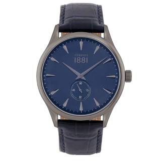 ΡΟΛΟΙ CERRUTI  CRA24006 CERRUTI Clusone Blue Leather Strap