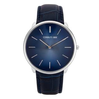 ΡΟΛΟΙ CERRUTI  CRA24501 CERRUTI Aldeno Blue Leather Strap