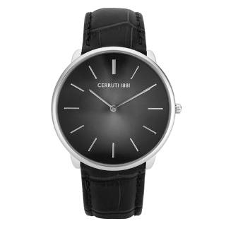 ΡΟΛΟΙ CERRUTI  CRA24502 CERRUTI Aldeno Black Leather Strap