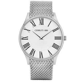 ΡΟΛΟΙ CERROUTI CRA26204 CERRUTI Canice Silver Stainless Steel Bracelet