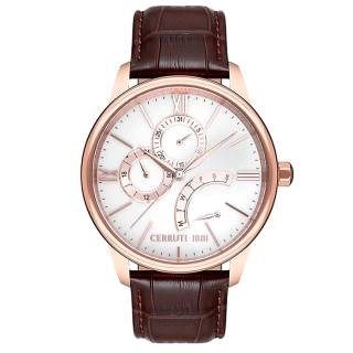 ΡΟΛΟΙ CERROUTI CRA26505 CERRUTI Albiano Brown Leather Strap