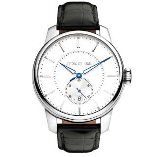 ΡΟΛΟΙ CERROUTI CRA29405 CERRUTI Maniago Black Leather Strap