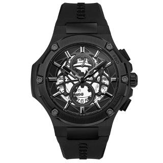 ΡΟΛΟΙ CERROUTI CRA29801 CERRUTI Lucardo Black Rubber Chronograph