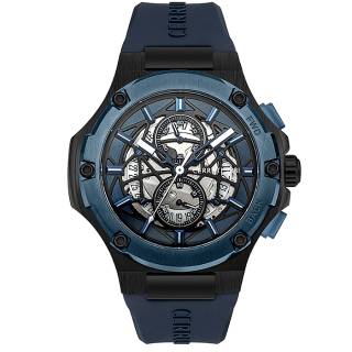 ΡΟΛΟΙ CERROUTI CRA29803 CERRUTI Lucardo Blue Rubber Chronograph