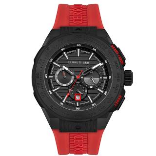 ΡΟΛΟΙ CERROUTI CRA30003 CERRUTI Ruscello Red Rubber Chronograph