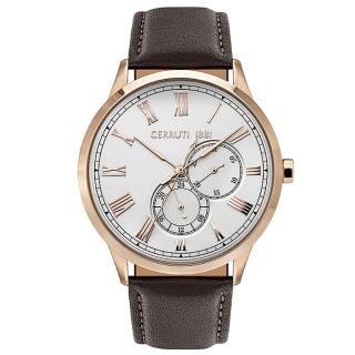 ΡΟΛΟΙ CERROUTI CRA30602 CERRUTI Carzano Brown Leather Strap