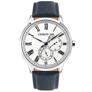 ΡΟΛΟΙ CERROUTI CRA30603 CERRUTI Carzano Blue Leather Strap