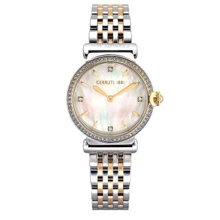 ΡΟΛΟΙ CERROUTI  CRM22705 CERRUTI Corniglia Crystals Two Tone Stainless Steel Bracelet