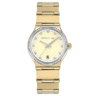 ΡΟΛΟΙ CERROUTI  CRM25104 CERRUTI Rendinara Crystals Gold Stainless Steel Bracelet