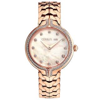 ΡΟΛΟΙ CERROUTI CRM28102 CERRUTI Aurina Crystals Rose Gold Stainless Steel Bracelet