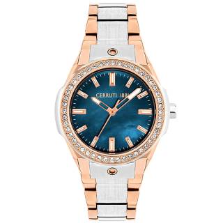 ΡΟΛΟΙ CERROUTI CRM29404 CERRUTI Ruscello Crystals Two Tone Stainless Steel Bracelet