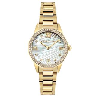 ΡΟΛΟΙ CERROUTI CRM29602 CERRUTI Jesina Gold Crystals Stainless Steel Bracelet