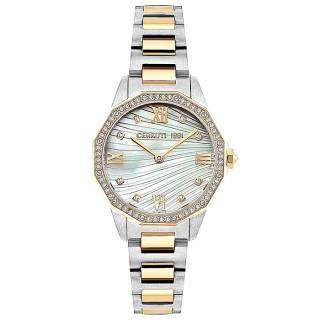 ΡΟΛΟΙ CERROUTI CRM29603 CERRUTI Jesina Two Tone Crystals Stainless Steel Bracelet