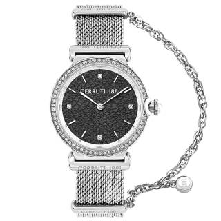 ΡΟΛΟΙ CERROUTI CRM29701CERRUTI Corniglia Crystals Stainless Steel Bracelet