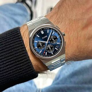 ΡΟΛΟΙ CLUSE CW20805 CLUSE Vigoureux Chronograph Silver Stainless Steel Bracelet