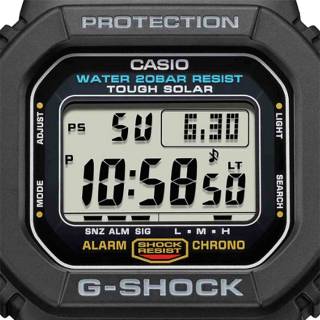 ΡΟΛΟΙ CASIO DW-5600UE-1ER G-SHOCK Solar Chronograph Black Rubber Strap