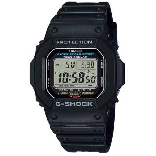 ΡΟΛΟΙ CASIO DW-5600UE-1ER G-SHOCK Solar Chronograph Black Rubber Strap