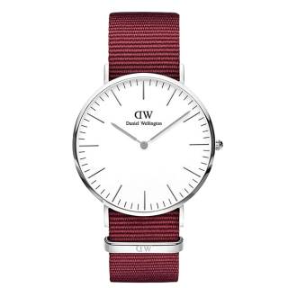 ΡΟΛΟΙ DANIEL WELLINGTON  DW00100268 DANIEL WELLINGTON Roselyn Bordeaux Fabric Strap 40mm