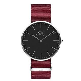 ΡΟΛΟΙ DANIEL WELLINGTON DW00100270 DANIEL WELLINGTON Roselyn Bordeaux Fabric Strap 40mm