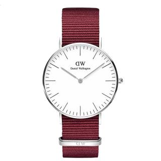 ΡΟΛΟΙ DANIEL WELLINGTON  DW00100272 DANIEL WELLINGTON Roselyn Bordeaux Fabric Strap 36mm