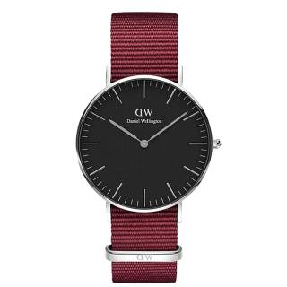 ΡΟΛΟΙ DANIEL WELLINGTON DW00100274 DANIEL WELLINGTON Roselyn Bordeaux Fabric Strap 36mm