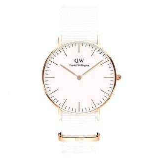 ΡΟΛΟΙ DANIEL WELLINGTON DW00100309 DANIEL WELLINGTON Classic Dover White Fabric Strap