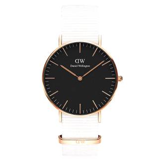 ΡΟΛΟΙ DANIEL WELLINGTON DW00100310 DANIEL WELLINGTON Classic Dover White Fabric Strap